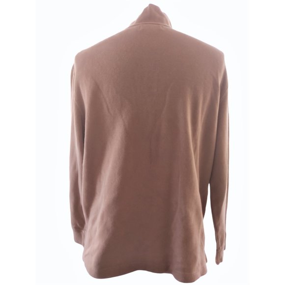 POLO RALPH LAUREN Men's Tan Estate Ribbed Quarter Zip Pullover Size Large - Picture 2 of 9